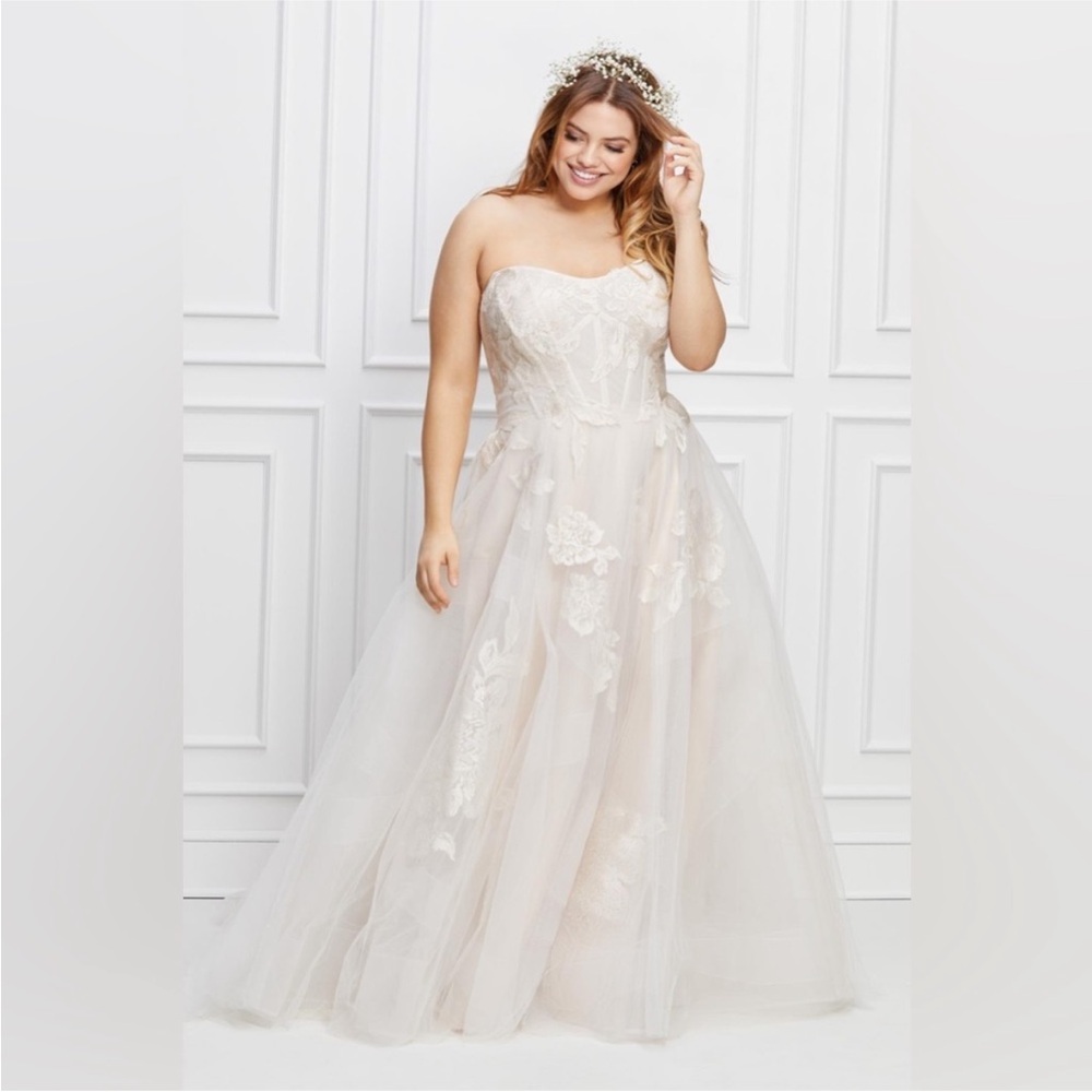 Harmony by Willowby Watters: Strapless Gown, Sunset Colour, not altered.